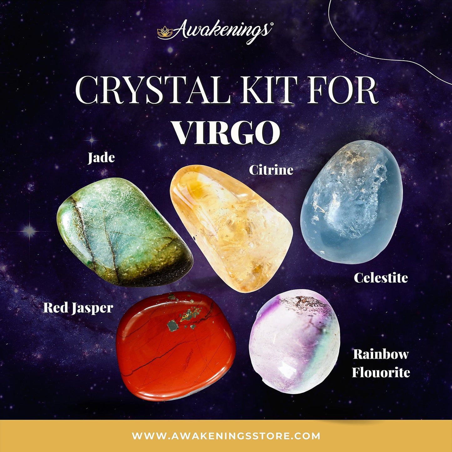 Virgo Zodiac Crystal Kit