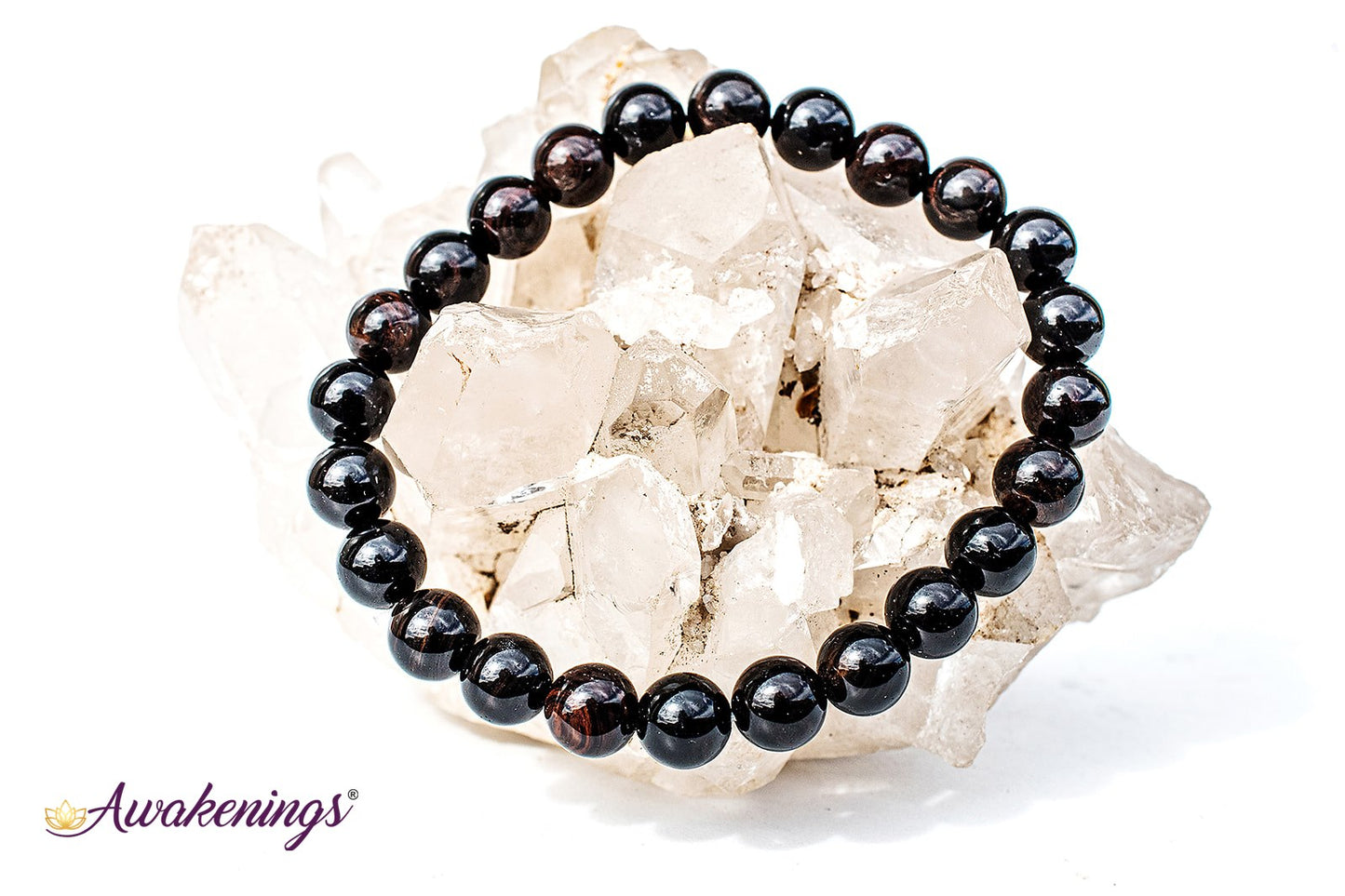 Black Agate Bracelet- 8mm
