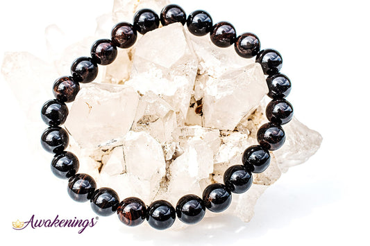 Black Agate Bracelet- 8mm
