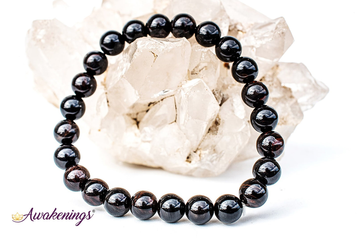 Black Agate Bracelet- 8mm