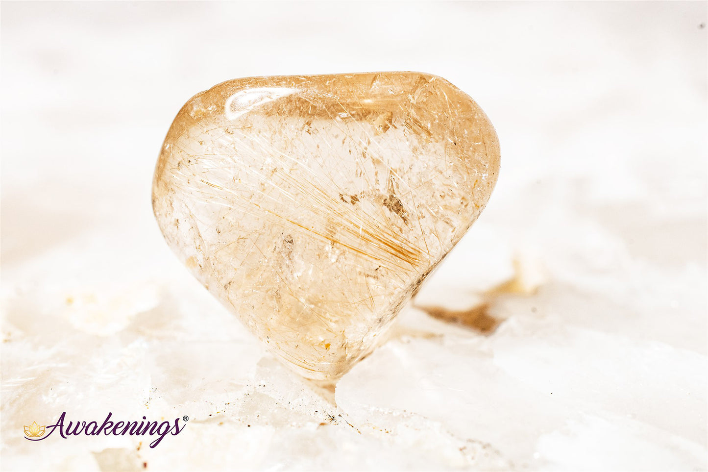 Rutilated Smoky Quartz - Gold Rutile Tumbled