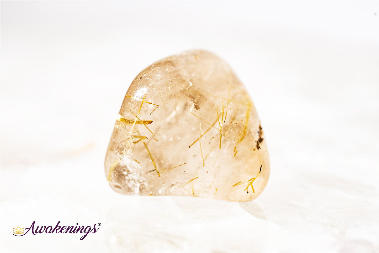Rutilated Smoky Quartz - Gold Rutile Tumbled