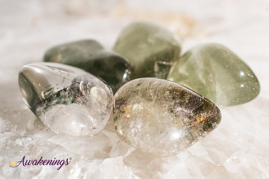 Chlorite in Quartz - Tumbled