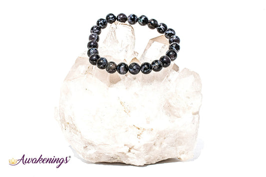 Indigo Gabbro/Merlinite Bracelet-8mm