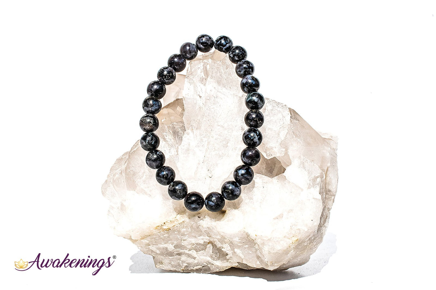 Indigo Gabbro/Merlinite Bracelet-8mm