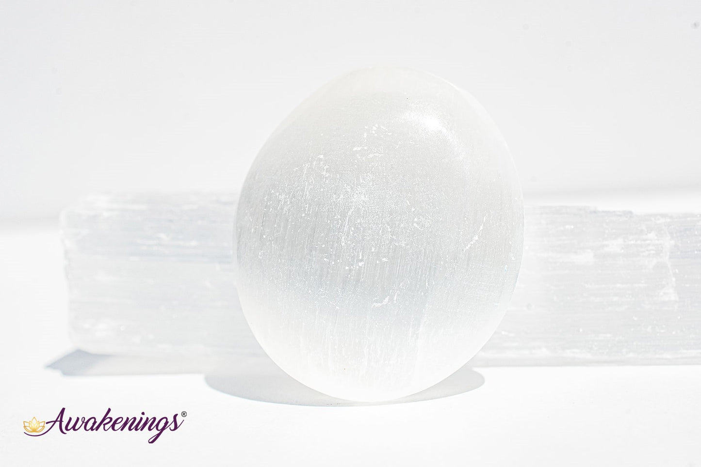 Selenite/Satin Spar Mini Palm/Pillow Stone-1.75"